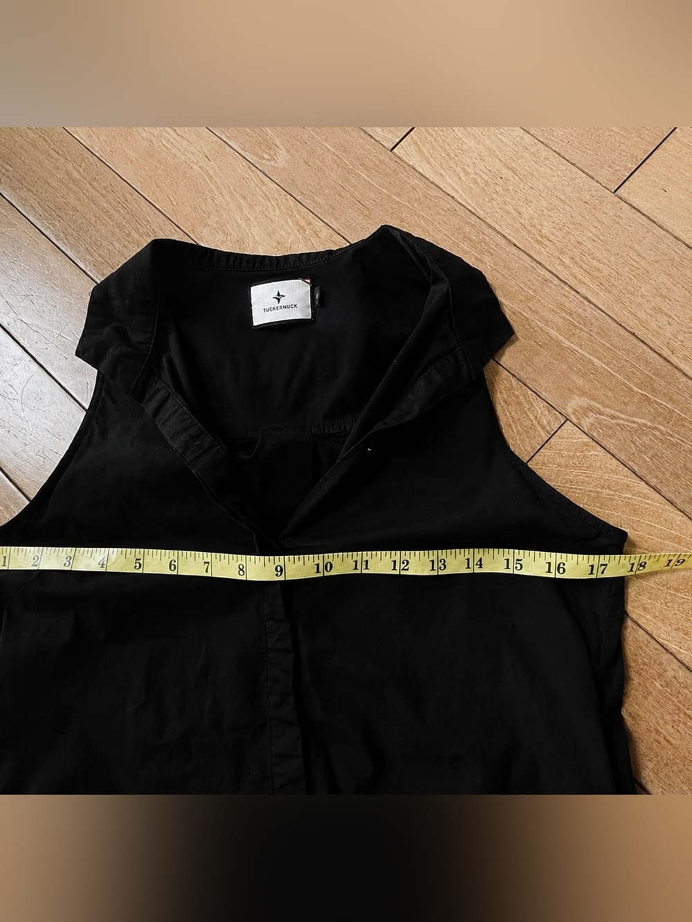 Tuckernuck Charlie Black Sleeveless Button Front A-Line Dress Small - Picture 10 of 11